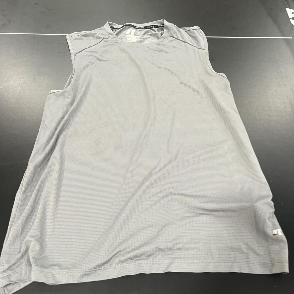 Russell-athletic Men's Grey and White Vest